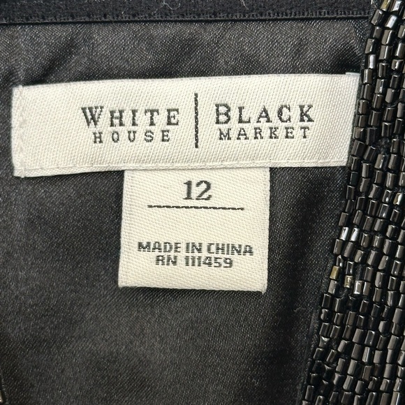 White House Black Market 100% Silk Floral Print Halter Top Beaded Detail 12 - Picture 7 of 13